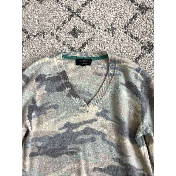 Charter Club Cashmere Sweater Women Large MultiColor Long Sleeve Camouflage - Picture 4 of 7